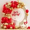 120pcs Red and Gold Balloon Garland Arch Kit – Metallic Gold, Ruby Red & Gold Confetti Balloons – Premium 12/10/5 Inch Balloon Set for Valentine’s Day, Wedding, Birthday, Anniversary & Engagement Party